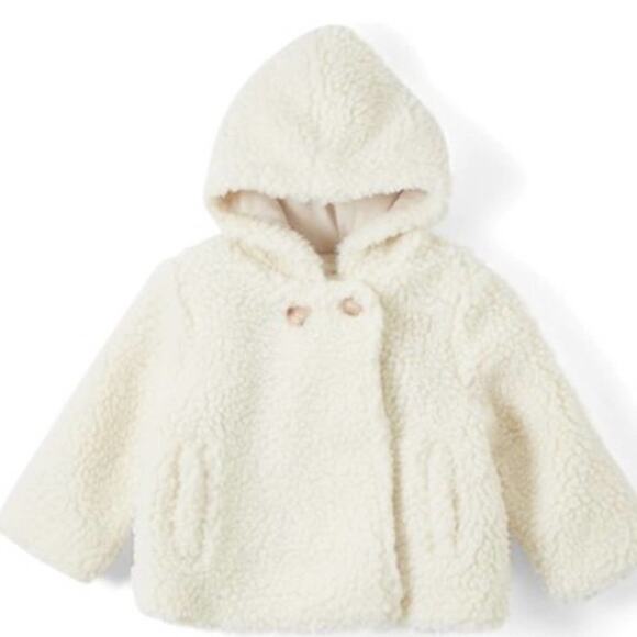 NWT Jessica Simpson Cream Hooded Jacket 12 Months - Picture 1 of 13